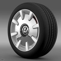 VW Beetle Design 2012 wheel3d model