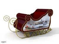 Santa Claus sleigh3d model