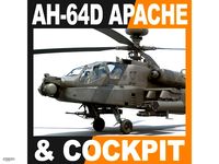 Boeing AH-64D Apache Longbow Helicopter with Cockpit3d model