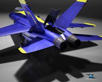 F-18 Hornet, Blue Angels3d model