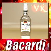 Liquor Bottle : Bacardi Superior.3d model