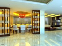 Restaurant Space 1203d model