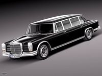 Mercedes Benz w100 Pullman 1963-19813d model