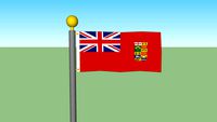 Canada Flag with Flagpole (1868 - 1921)