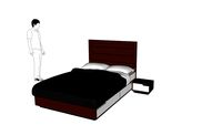 Cama Casal com Criado Mudo e Cabeceira