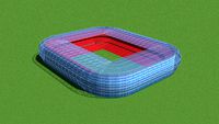 Modern exo-skeleton stadium By Arend