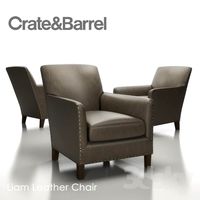 Liam Leather Chair by Crate &amp;amp; Barrel
