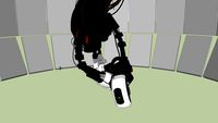 glados W/ portal gun behind her