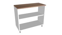 Librería baja abierta con patas 90 x42 x73 cm roble