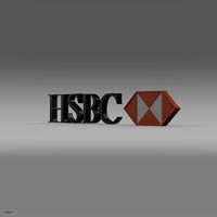 HSBC logo3d model