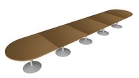Mesa de juntas 600x 120x 74 cm haya/ aluminio