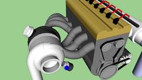 Turbo Charged 6 Cylinder Engine