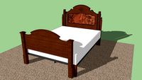BED European headboard queen