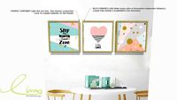 3 quadros decorativos Little Love. Coleção assinada: Daniel Kroth
