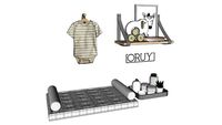 Bandeja cabideiro prateleira Oruy pendurador decor decoração baby bebê quarto kids room marília