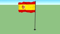 Flag of the First Spanish Republic, Cuba and Spain (1873-1874)