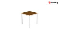 186575 - Table de jardin professionnelle en teck et métal blanc L75 Regate Pro