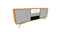 Buffet long - Enfilade sur-mesure en chêne 200x45xh80 cm / Long Buffet