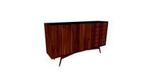 Buffet long - Enfilade sur-mesure en noyer 180x40xh100 cm / Long Buffet