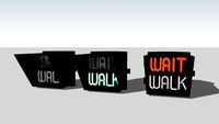 8-inch Neon Econolite Wait/Walk pedestrian signals