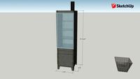 GLASS FRONT VERTICAL SMOKER CABINET