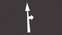 Road Marking - Ahead+Right Turn Directional Arrow