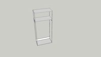 OPPHUS 80x40x180 cm open clothes hanging unit