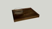 SONATTA BANDEJA INTERNA GLASS NOGUEIRA 47x40,6x9,7 - PORTOBELLO