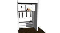 Wardrobe room with sliding doors