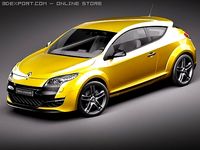 Renault Megane Coupe RS 2010 3D Model
