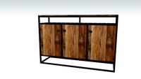 Tuareg] High Dresser 3 Doors, 1 Open Rack (TU630051)