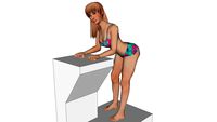 Bikini girl in photography pose