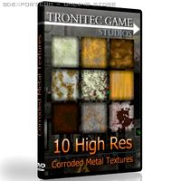 10 High Res Corroded Metals 3D Model
