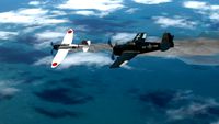 WW2+HELLCAT+VS+VAL+above the ocean