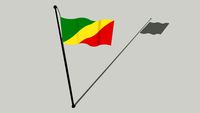 Flag of Republic of Congo - Drapeau de la République du Congo