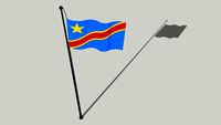 Flag of Democratic Republic of Congo - Drapeau de la République démocratique du Congo