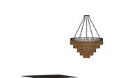 Made Goods Small Pia Chandelier - Wood Bead