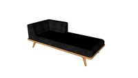 Méridienne sur-mesure en chêne massif 160x70 cm / Daybed