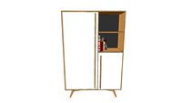 Buffet haut - Vaisselier sur-mesure en chêne 120x40xh180 cm / High Buffet