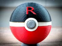 Team Rocket Rocketball Pokeball, with magnetic clasp by 3DCentralVA