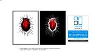 Composição de 02 Quadros Clássicos - Sagrado Coração