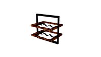 Shelfmates] Shelfmate Winerack type B - Teak Wood, Powder Coating 4 pcs_ master box (MT491001PC)