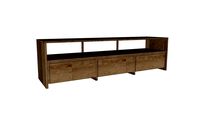 Fissure] Low Dresser 3 Drawers, 1 Open Rack 200 (FI430143)