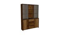 Fissure] Cabinet, 2 Glass Swing Doors, 2 Panel Swing Doors, 3 Drawers (FI1410015)