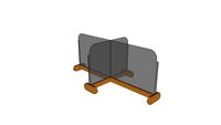 DIVISÓRIA DE MESA CARE - TAMPO 1200X600 mm