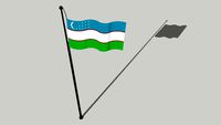 Flag of Uzbekistan - O'zbekiston bayrog'i - Özbekistan Bayrağı