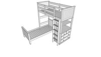 bunk bed with dresser jungly