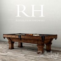 RH / BRUNSWICK VINTAGE 1906 BILLIARDS TABLE