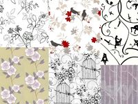wallpaper with vegetal ornamentation