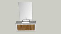 Toilet sink counter with mirror Wash basin